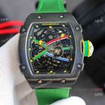 Swiss Replica Richard Mille RM 67-02 Green Fabric Strap Blacksteel Case